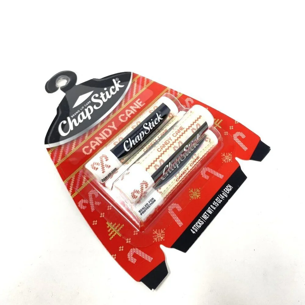 Chapstick Holiday Ugly Sweater Lip Balm Candy Cane 0.15oz/ 4 Count Winter